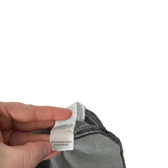 Prana Aubrey Denim Skirt Grey Charcoal Wash Modest Button Fly Womens 10 - Picture 7 of 7